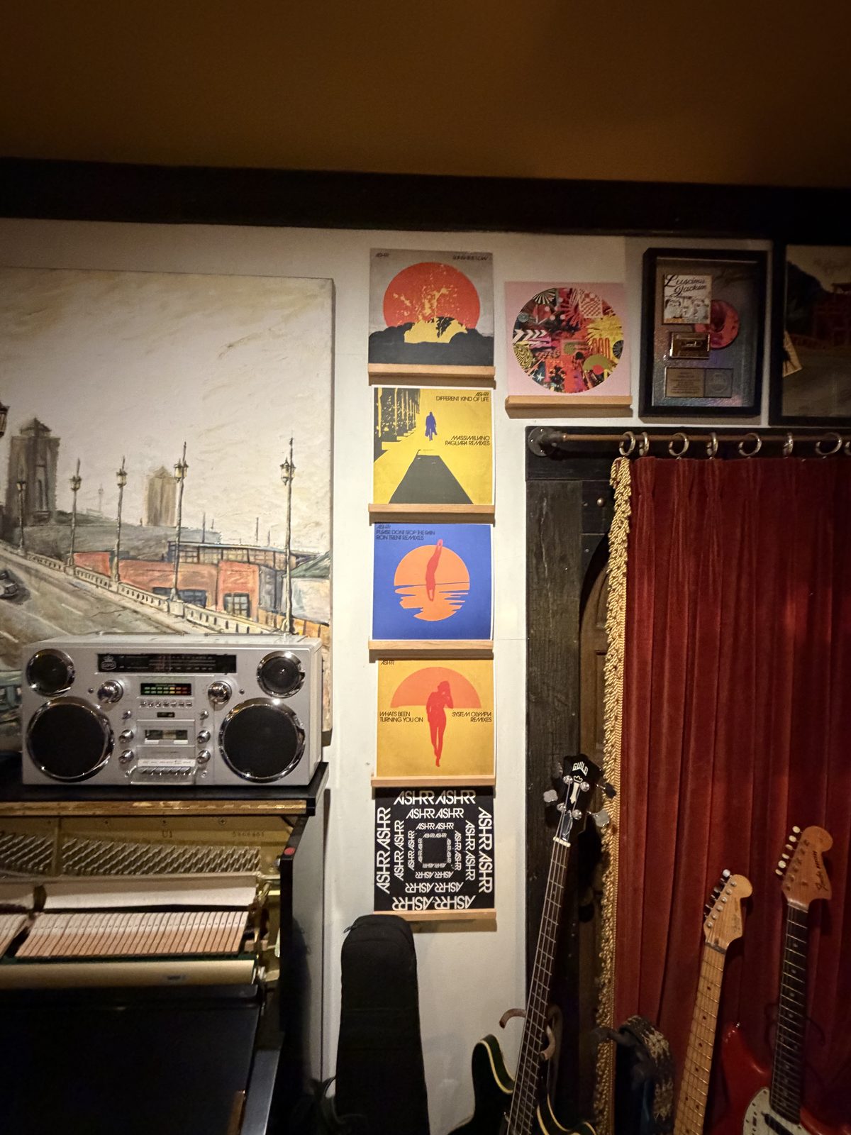 ASHRR record wall including a Gold record