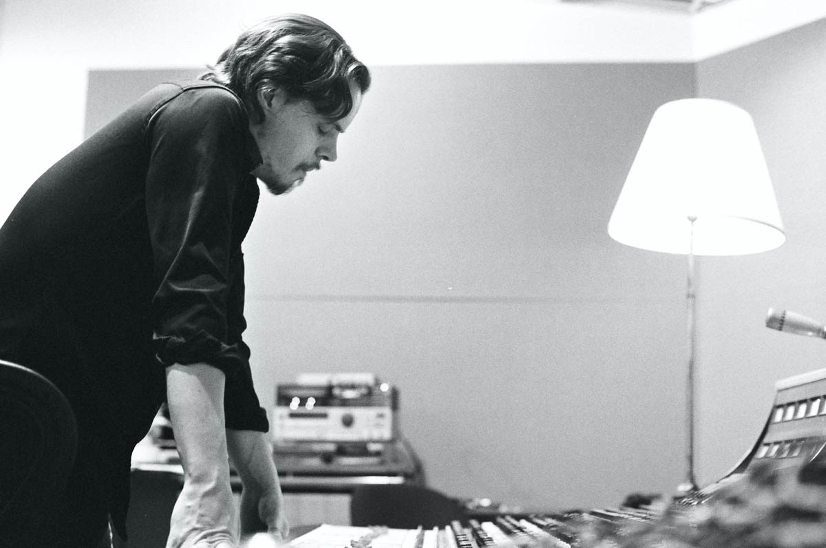 Ethan Allen working at the mixing console